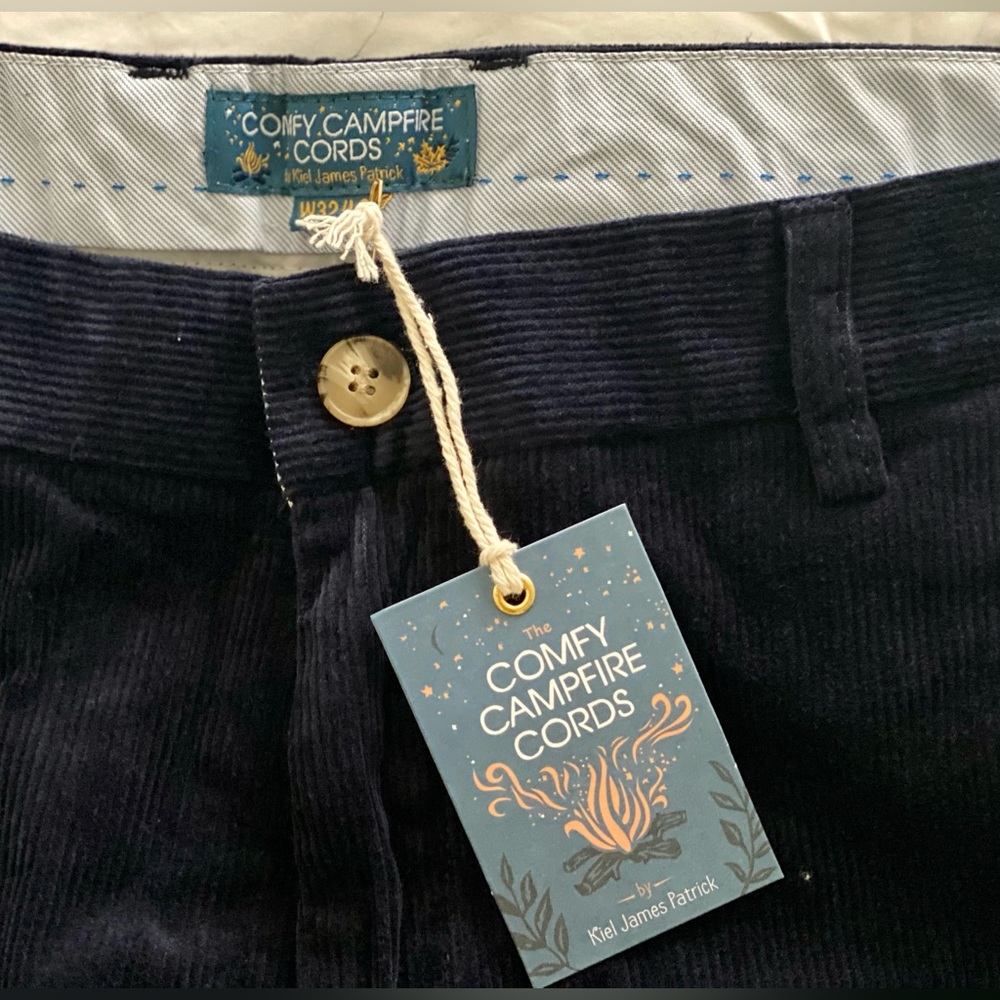 Kiel James Patrick Dark Blue Corduroy Pants